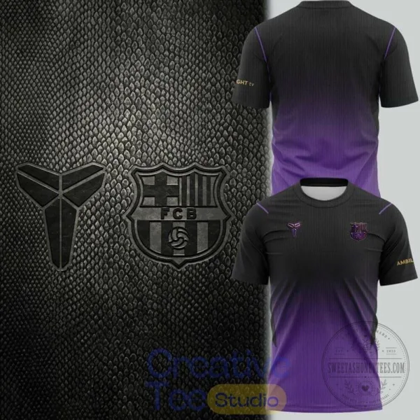 Barcelona x Kobe Bryant 2026 Black Purple Gradient Football Jersey