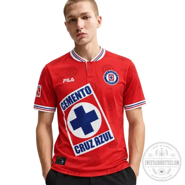 Cruz Azul 1998 Retro Third Football Soccer Jersey Red