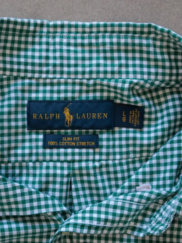 Ralph Lauren Green Gingham Long Sleeve Button Down Shirt 2 Ralph Lauren Green Gingham Long Sleeve Button Down Shirt