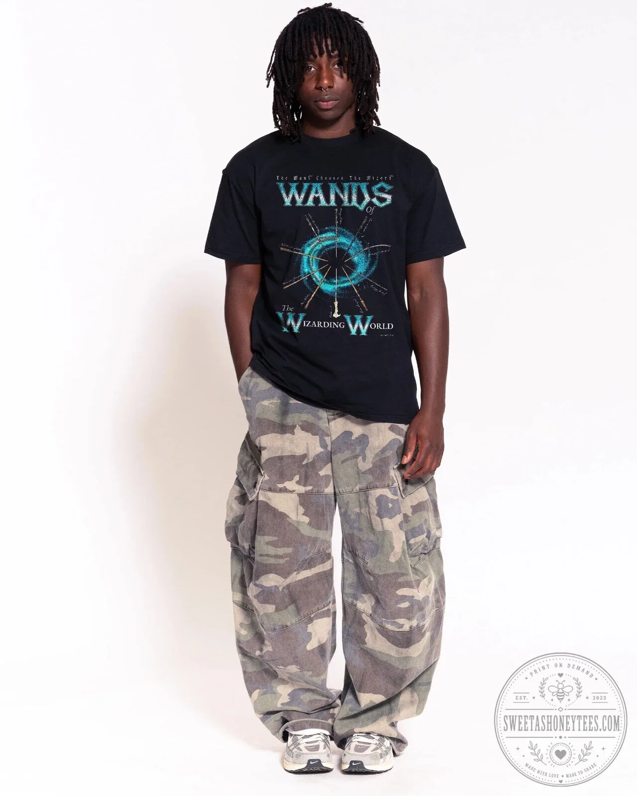 Harry Potter Wands of The Wizarding World Black T-Shirt 5 Harry Potter Wands of The Wizarding World Black T-Shirt