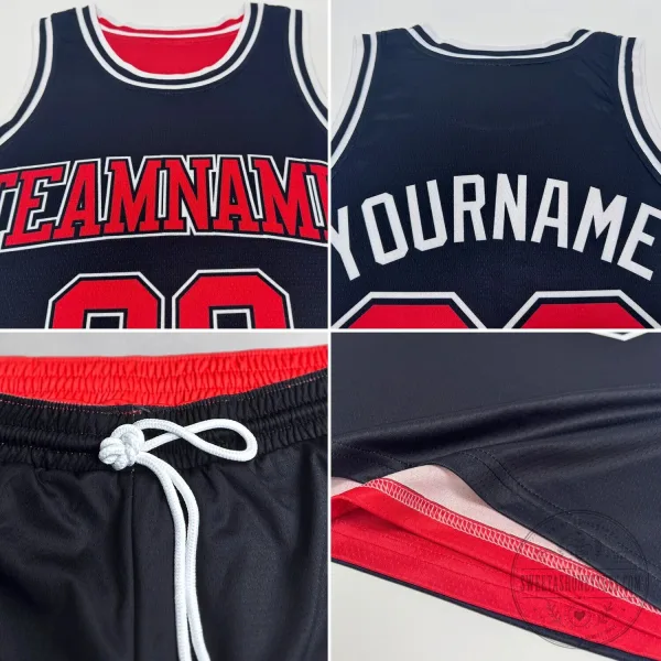 Custom Navy White Fade Fashion Reversible Double Sided Sublimation Basketball Jersey 2 Custom Navy White Fade Fashion Reversible Double Sided Sublimation Basketball Jersey