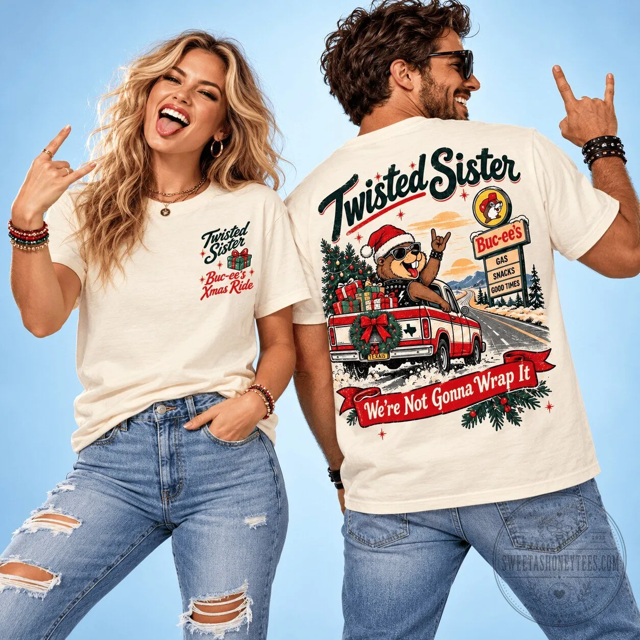 Twisted Sister Buc-ee's Christmas Road Trip T-Shirt 1 Twisted Sister Buc-ee