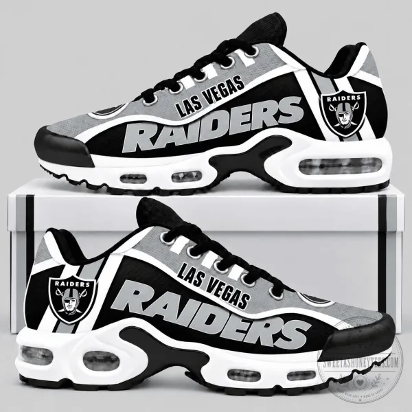 Las Vegas Raiders NFL Bold Wordmark Air Cushion Sneakers Shoes