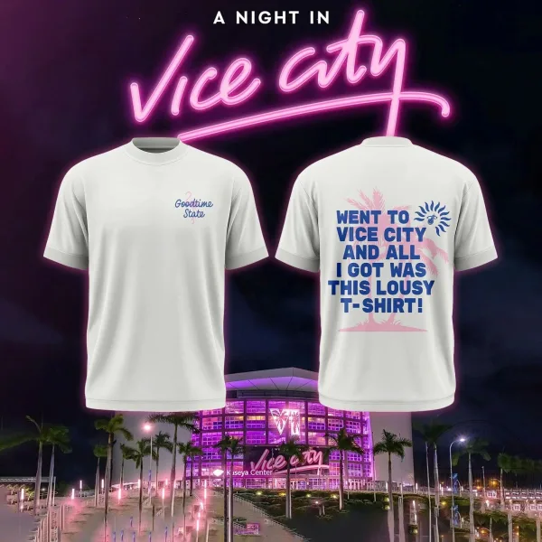 Miami Vice City Souvenir T-Shirt with Goodtime State Logo