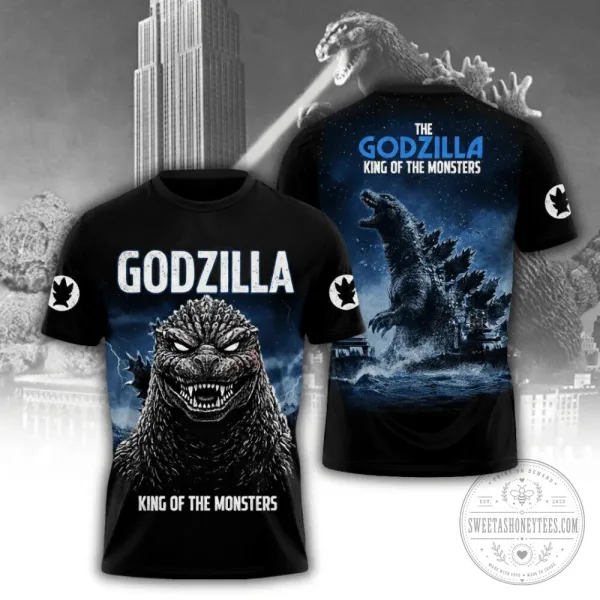 Godzilla King of the Monsters Classic Movie Monster Black T-Shirt